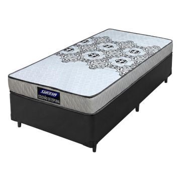 Cama Box Solteiro Colchão De Espuma D20 Supreme Branco 78x188x50cm