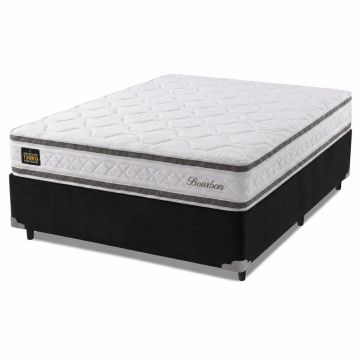 Cama Box Casal Molas Ensacadas Bourbon 138x188x58cm Hellen - Suporta até 110 kg por pessoa